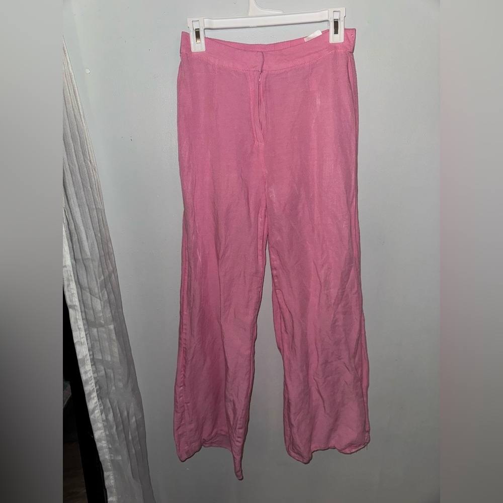 H&M pink trousers type flared pants